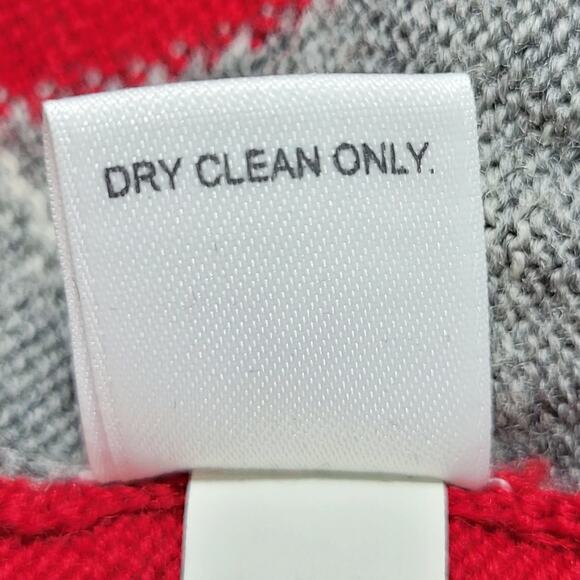 Express V Neck Argyle Sweater Vest Merino Wool Men's L Red Black Gray Preppy EUC - Picture 6 of 9